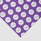 Paarse Stip Monogram Tissuepapier (Detail)