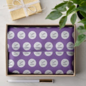 Paarse Stip Monogram Tissuepapier (Geschenk)