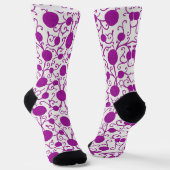 Paarse Stip Whimsical Kunst Sokken (Gebogen)