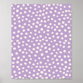 Paarse Stippen Dierlijke afdrukspots Poster