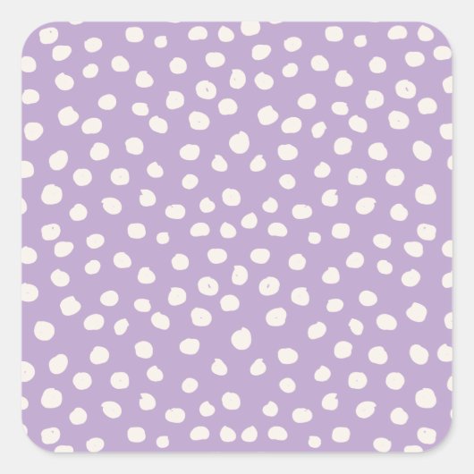 Paarse Stippen Dierlijke afdrukspots Vierkante Sticker (Voorkant)
