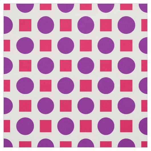 Paarse stippen en fuchsia vierkanten stof (Swatch)