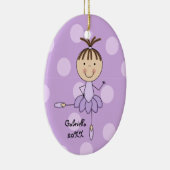 Paarse Stippen en Paarse kerstversiering met Balle Keramisch Ornament (Rechts)