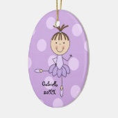 Paarse Stippen en Paarse kerstversiering met Balle Keramisch Ornament (Links)