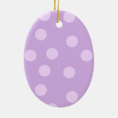 Paarse Stippen en Paarse kerstversiering met Balle Keramisch Ornament (Achterkant)