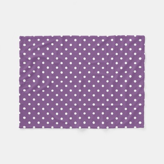 Paarse Stippen Fleece Deken (Voorkant (Horizontaal))