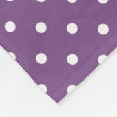 Paarse Stippen Fleece Deken (Hoek)
