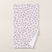 Paarse Stippen Preppy Modern Animal Print Spots Bad Handdoek (Handdoek)