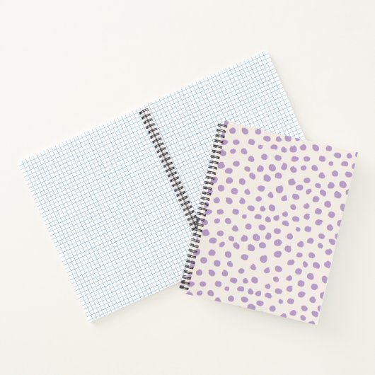 Paarse Stippen Preppy Modern Animal Print Spots Notitieboek (Binnen)