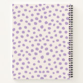 Paarse Stippen Preppy Modern Animal Print Spots Notitieboek (Achterkant)