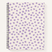 Paarse Stippen Preppy Modern Animal Print Spots Notitieboek (Voorkant)