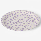Paarse Stippen Preppy Modern Animal Print Spots Papieren Bordje (Gekanteld)