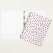 Paarse Stippen Preppy Modern Animal Print Spots Planner (Display)