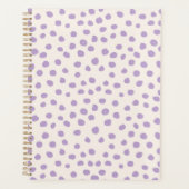 Paarse Stippen Preppy Modern Animal Print Spots Planner (Voorkant)