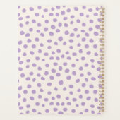 Paarse Stippen Preppy Modern Animal Print Spots Planner (Achterkant)