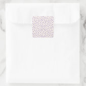 Paarse Stippen Preppy Modern Animal Print Spots Vierkante Sticker (Tas)