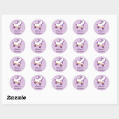 Paarse Stippen Roller Schaats Verjaardag Stickers (Vel)