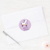 Paarse Stippen Roller Schaats Verjaardag Stickers (Envelop)