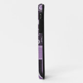 Paarse Stippen & Strepen Case-Mate iPhone Case (Achterkant/links)