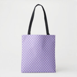 Paarse Stippen Tote Tas | Retro Dagelijkse Meeneem
