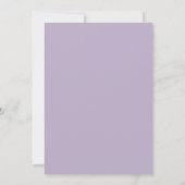 Paarse Stofachtige Blauwe Aquarel Bloemengraduate Kaart (Achterkant)