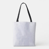 Paarse stoffige blauwe bloemen tote bag (Achterkant)