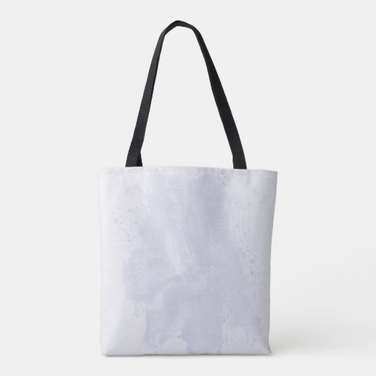 Paarse stoffige blauwe bloemen tote bag (Achterkant)