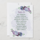 Paarse stoffige blauwe bloemenstoelenkaart kaart (Voorkant)