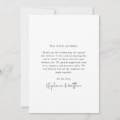 paarse Stoffige Blush Roze Bloemen Bruiloft Bedankkaart (Achterkant)