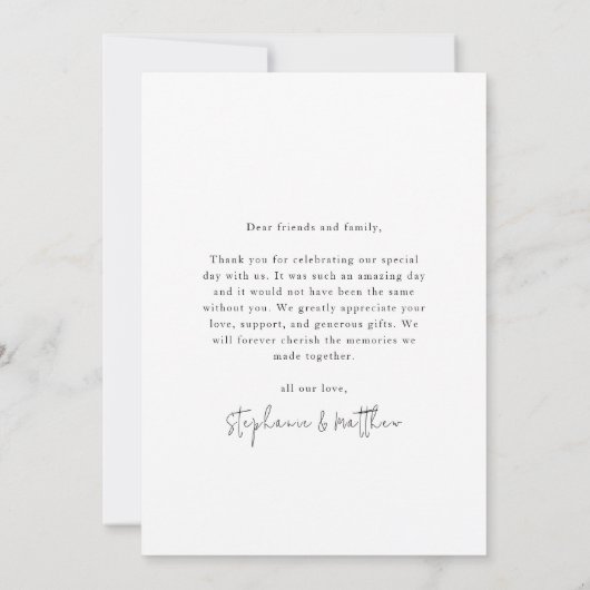 paarse Stoffige Blush Roze Bloemen Bruiloft Bedankkaart (Achterkant)