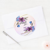 Paarse Stok  Ronde Sticker (Envelop)