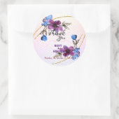 Paarse Stok  Ronde Sticker (Tas)