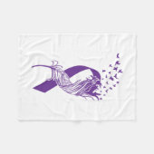 Paarse stollingsvogels kanker fleece deken (Voorkant (Horizontaal))