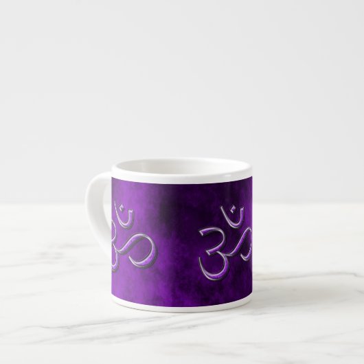 Paarse Stone Om Espresso Kop (Links)