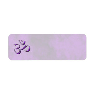 Paarse Stone Om Etiket