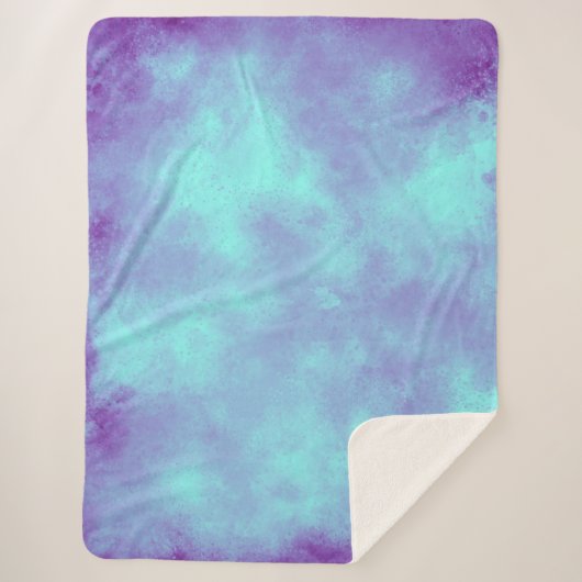 Paarse Stormen wolk effect Sherpa Blanket Deken (Voorkant)