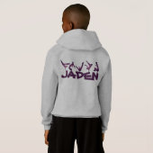 Paarse straatdansers (naam toevoegen!) Hoodie (Achterkant volledig)