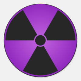 Paarse stralingssymbool Sticker