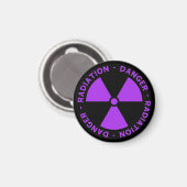 Paarse stralingswaarschuwing magneet (Voorkant / Achterkant)