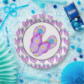 Paarse strand flip flop feest papieren bord (Feest)