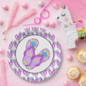 Paarse strand flip flop feest papieren bord (Feest)