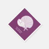 Paarse strand thema servetten (Hoek)