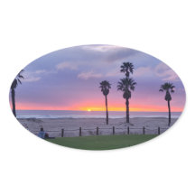 Paarse strand zonsondergang