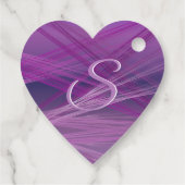 Paarse Streaks Wedding Bedankjes Labels (Achterkant)