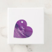 Paarse Streaks Wedding Bedankjes Labels (In situ)