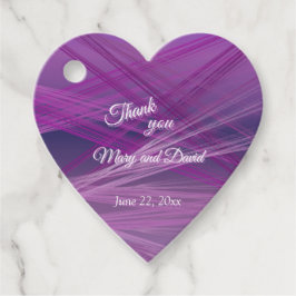 Paarse Streaks Wedding Bedankjes Labels