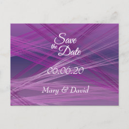 Paarse Streaks Wedding Briefkaart