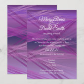 Paarse Streaks Wedding Kaart (Voorkant / Achterkant)