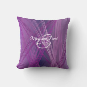 Paarse Streaks Wedding Pillow Kussen