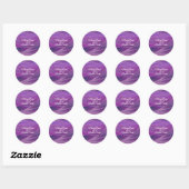 Paarse Streaks Wedding Ronde Sticker (Vel)